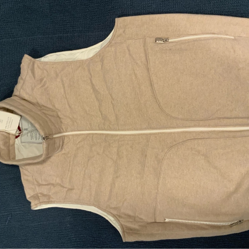 Brand new, never worn men’s Bruno Cucinelli vest cashmere